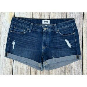 Paige‎ Jimmy Jimmy Shorts Size 28 Raw Hem Cuffed Alicia Wash Stretch Cut Offs